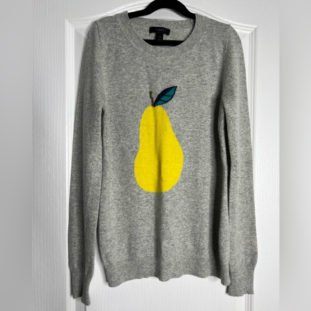 J.Crew Gray Pear Wool blend sweater.